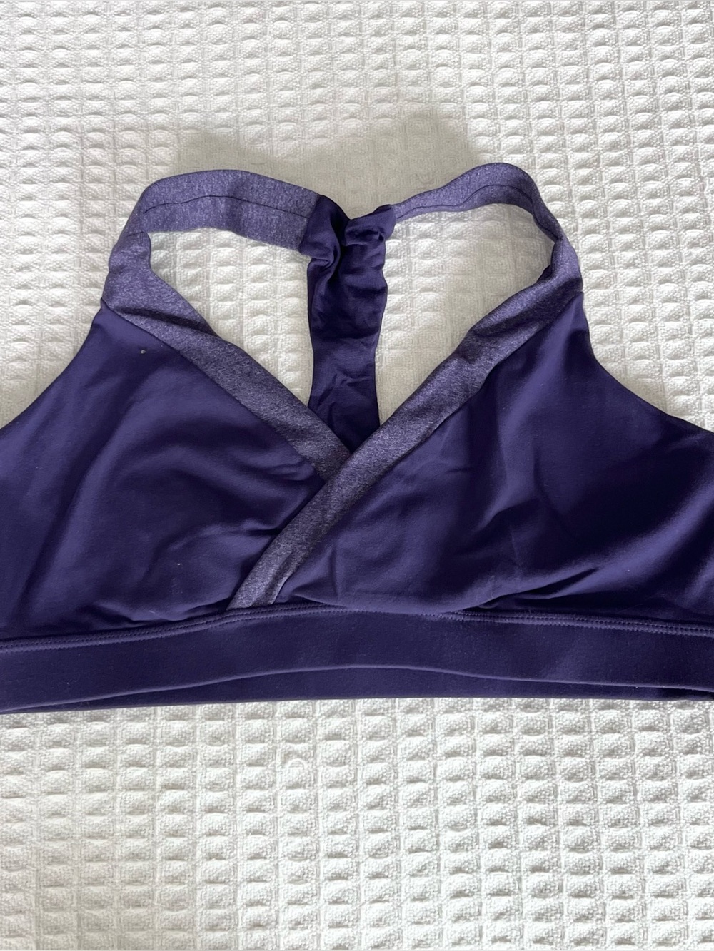 lululemon athletica Deep Purple wrap front Racerback Sports Bra size 12